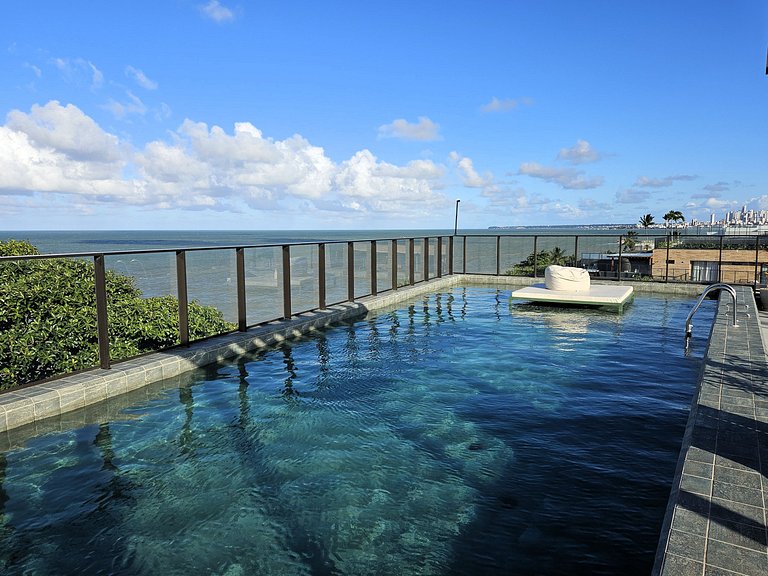 Flat com Varanda e Vista-Mar no Get Sense