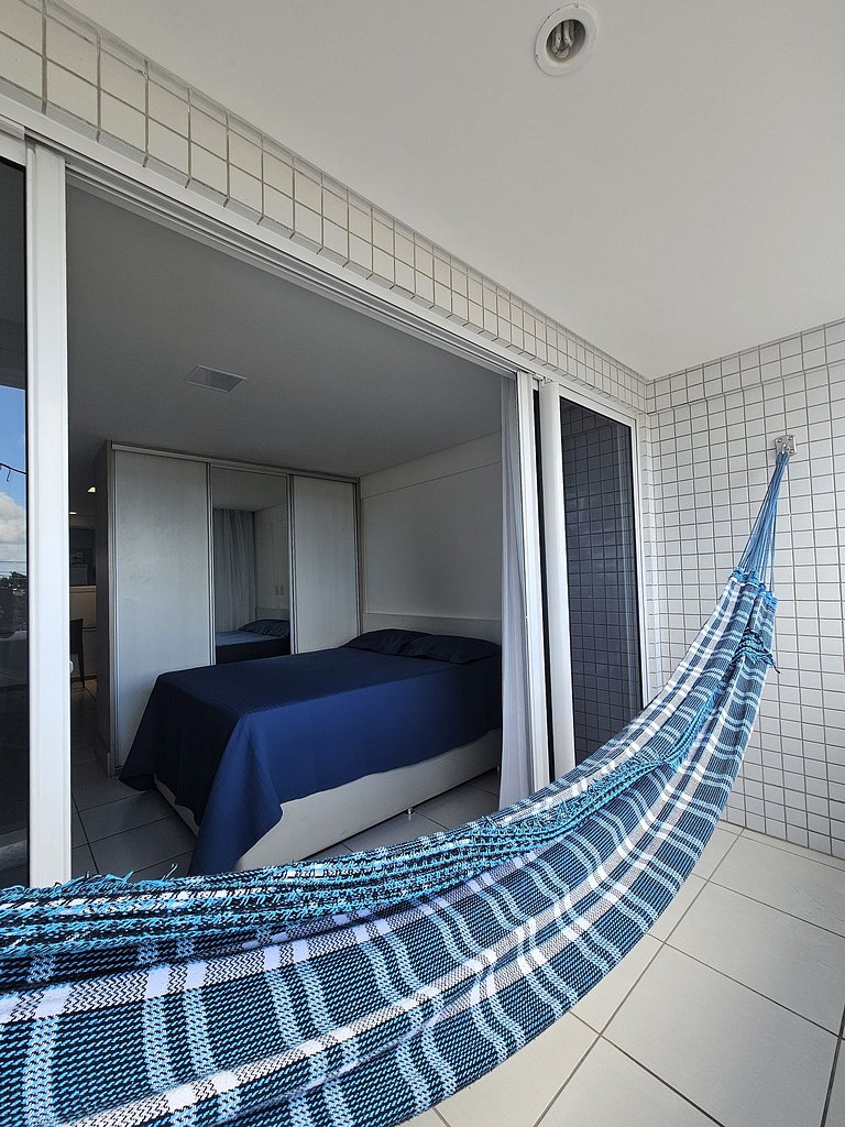 Studio Beira-Mar com Varanda no Cabo Branco