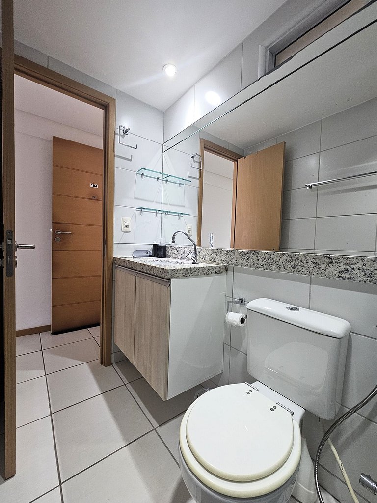 Studio Beira-Mar com Varanda no Cabo Branco