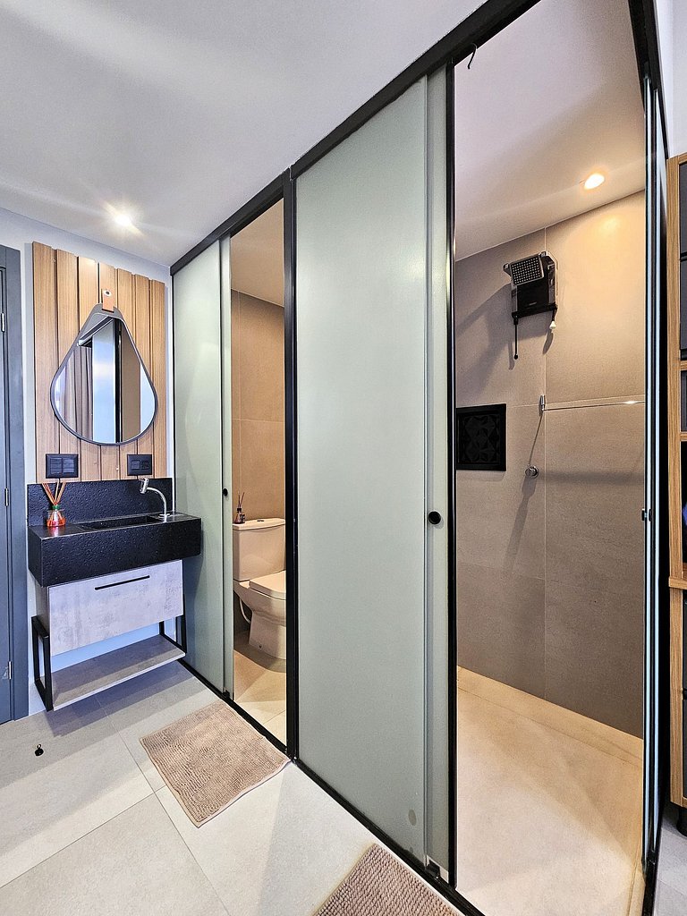 Studio com Varanda e Vista-Mar