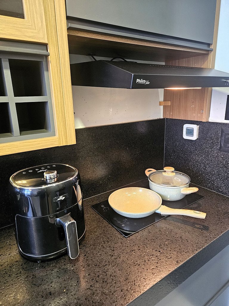 Studio com Varanda e Vista-Mar