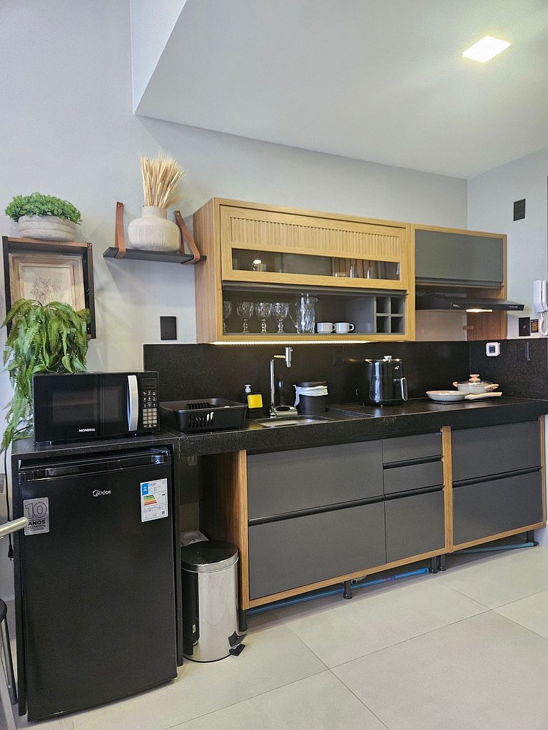 Studio com Varanda e Vista-Mar