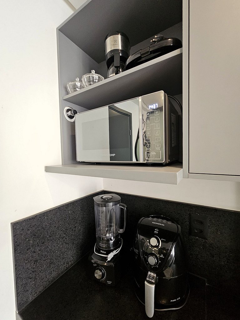 Acomodação completa na praia do Bessa