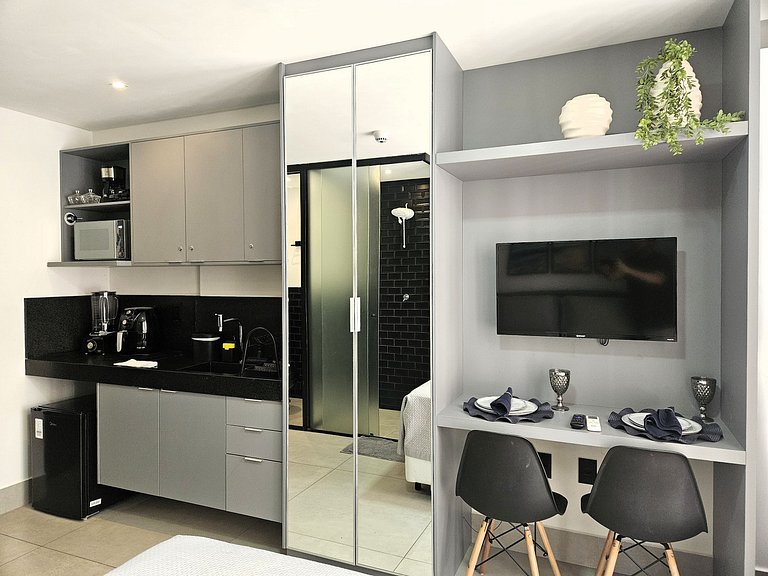 Acomodação completa na praia do Bessa