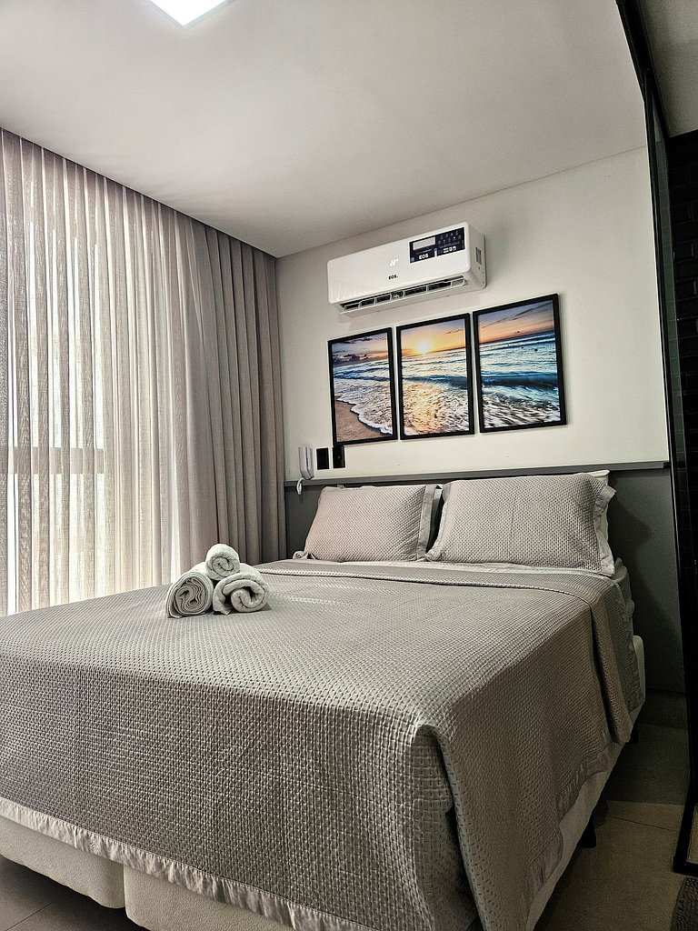 Acomodação completa na praia do Bessa