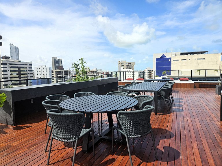 Flat no Acqua Tambaú com Vista Mar