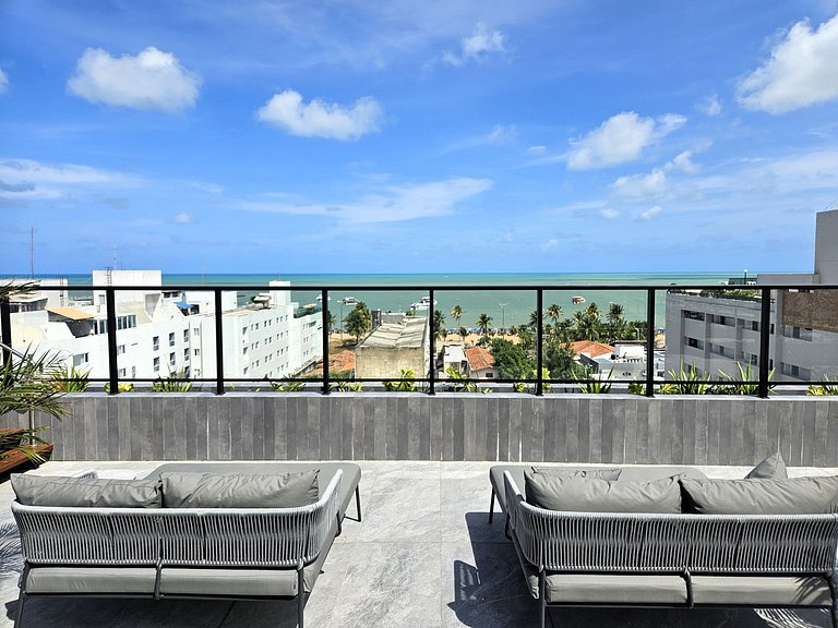 Flat no Acqua Tambaú com Vista Mar