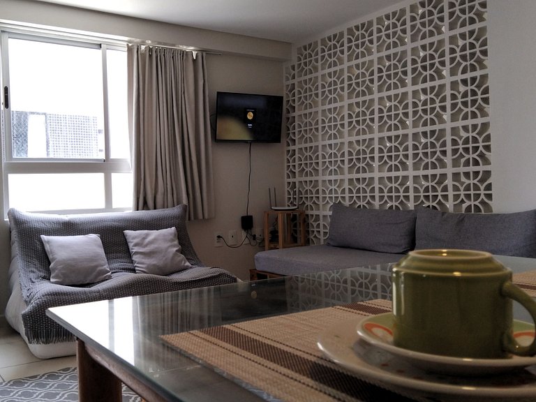 Conforto e tranquilidade a 50m da praia