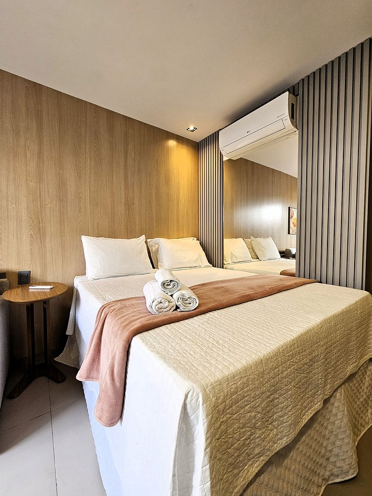 Lindo Studio à Beira Mar com Área Externa
